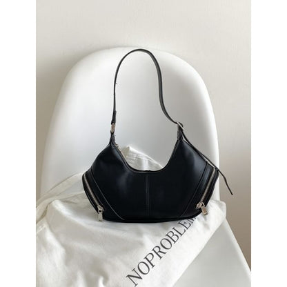 Multi-Pocket Denim Shoulder Bag