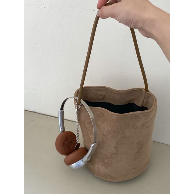 Faux Suede Bucket Bag