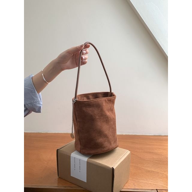 Faux Suede Bucket Bag