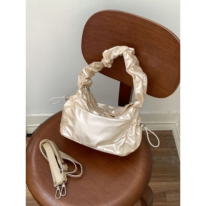 Ruched Drawstring Shoulder Bag