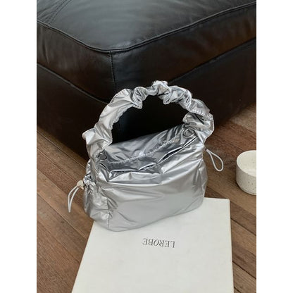 Ruched Drawstring Shoulder Bag