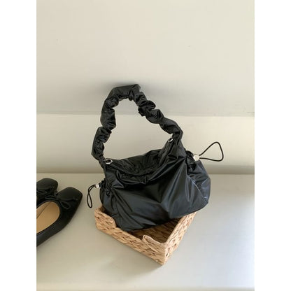 Ruched Drawstring Shoulder Bag