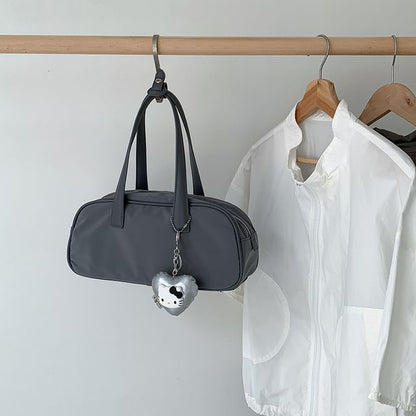 Plain Contrast Trim Tote Bag
