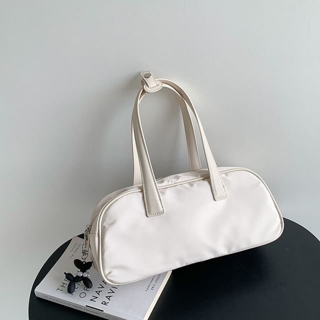 Plain Contrast Trim Tote Bag