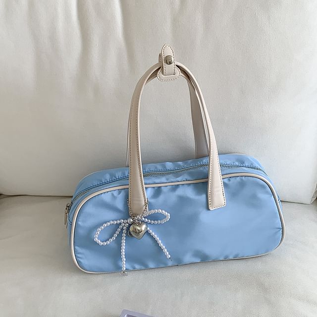 Plain Contrast Trim Tote Bag