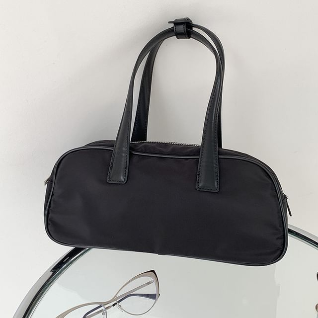 Plain Contrast Trim Tote Bag