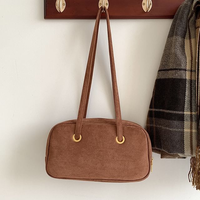 Faux Suede Shoulder Bag