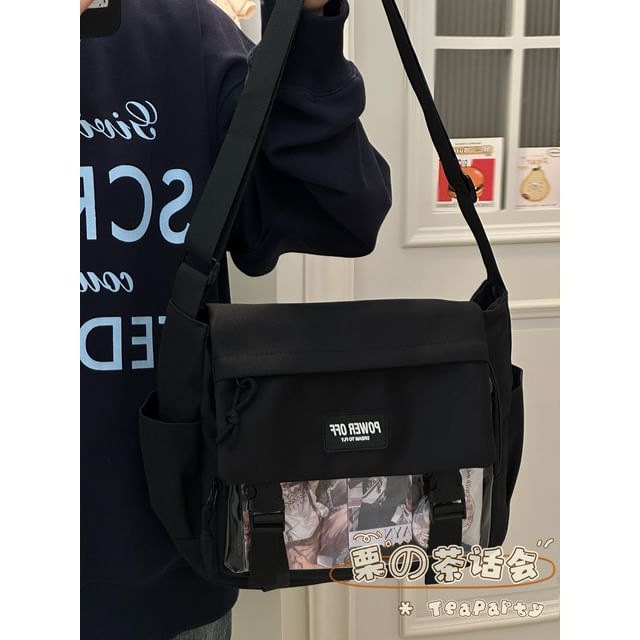 Plain Transparent Panel Messenger Bag