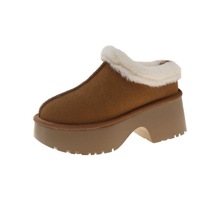 Boots Ankle Fleece-Lined Platform