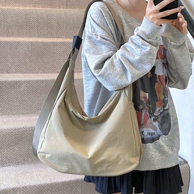 Nylon Plain Bag Crossbody