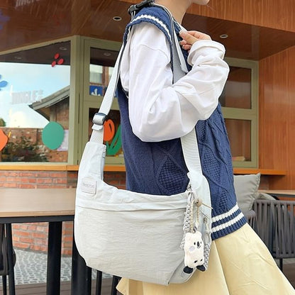 Nylon Plain Crossbody Bag