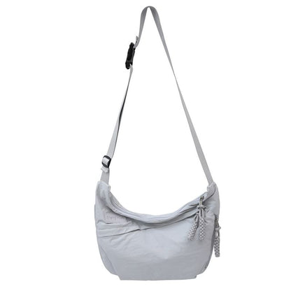 Nylon Plain Crossbody Bag