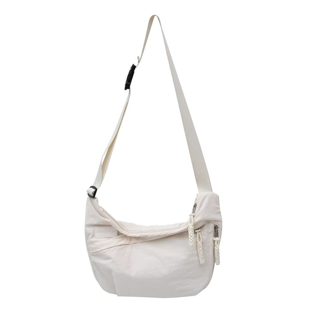 Nylon Plain Crossbody Bag