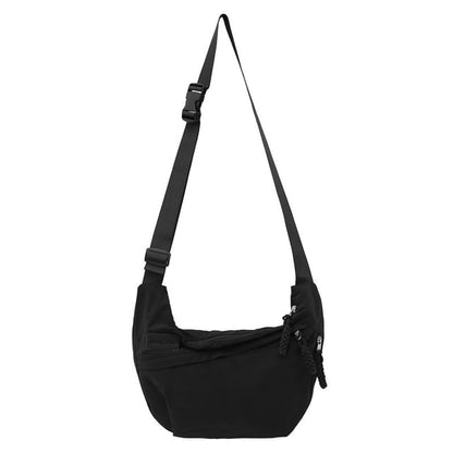 Nylon Plain Crossbody Bag