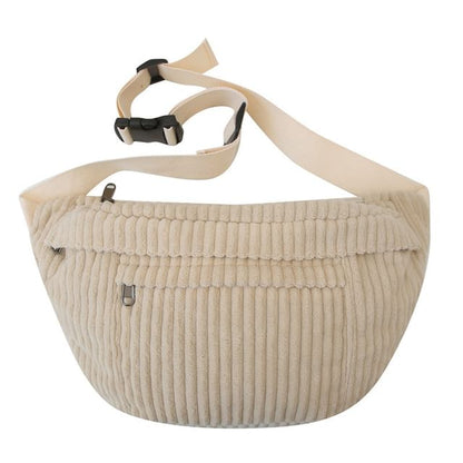 Bag Plain Belt Corduroy