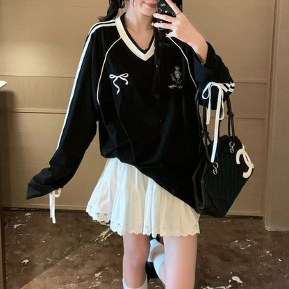 Mid Rise Solid Flared Mini Skirt