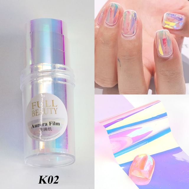 Holographic Film Nail Art Decoration