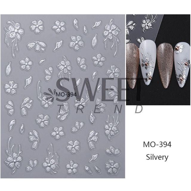 Butterfly Metallic Nail Art Stickers (Various Designs)