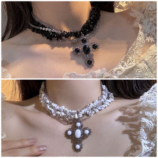 Cross Beaded Necklace