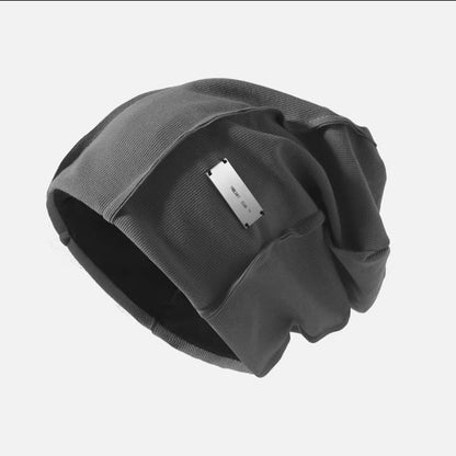 Plain Panel Beanie / Ribbed Knit Beanie