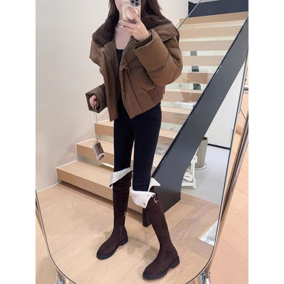 Platform Buckled Over-the-Knee Boots Plain