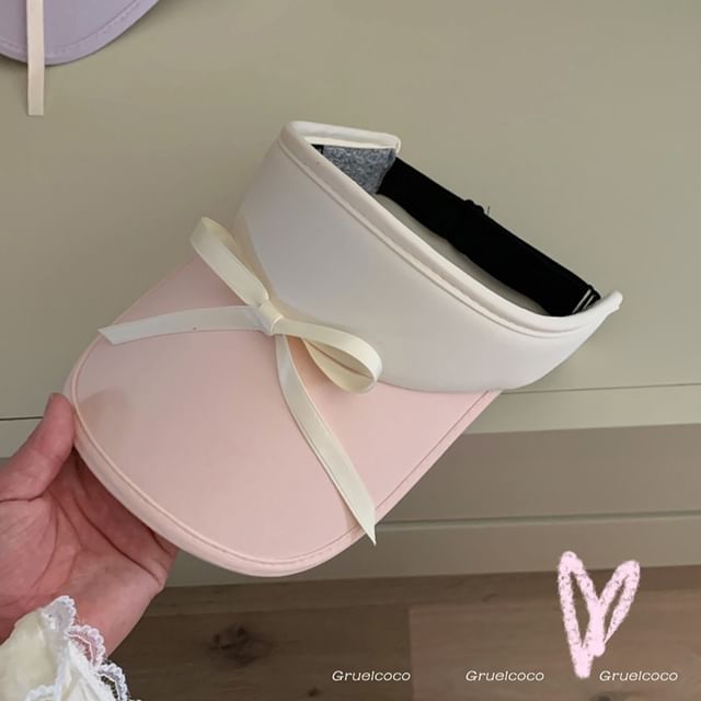 Two Tone Bow Sun Visor