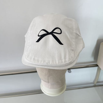 Bow Print Newsboy Cap
