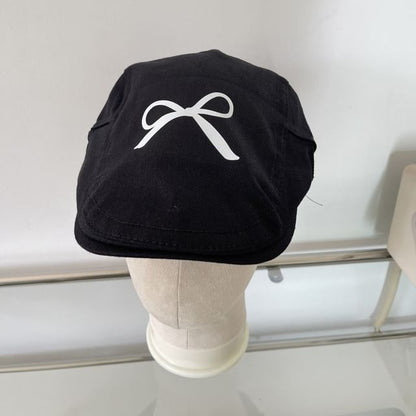 Bow Print Newsboy Cap