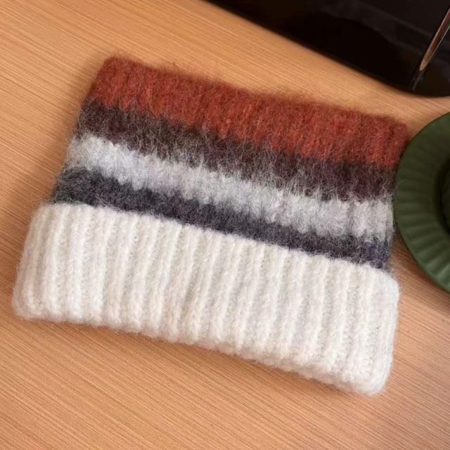 Cat Ear Color Block Beanie