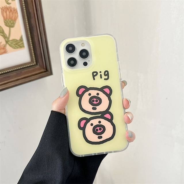 Pig Phone Case - iPhone 16 Pro Max / 16 Pro / 16 Plus / 16 / 15 Pro Max / 15 Pro / 15 Plus / 15 / 14 Pro Max / 14 Pro / 14 Plus / 14 / 13 Pro Max / 13 Pro / 13 / 13 Mini