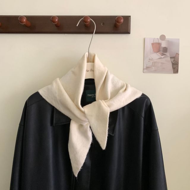 Plain Triangle Wool Scarf