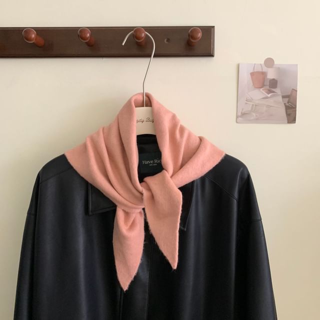 Plain Triangle Wool Scarf