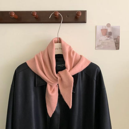Plain Triangle Wool Scarf