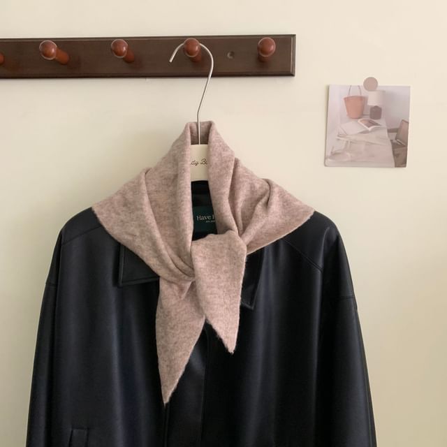 Plain Triangle Wool Scarf