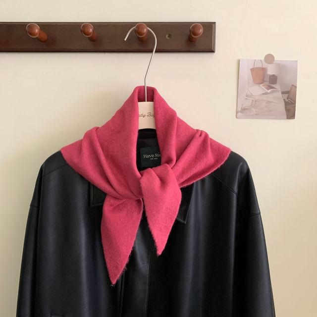 Plain Triangle Wool Scarf