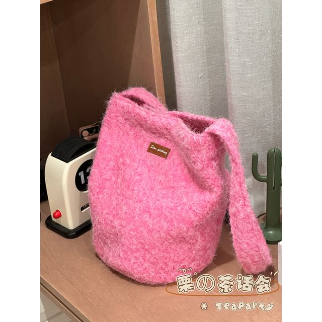 Plain Fluffy Crossbody Bag