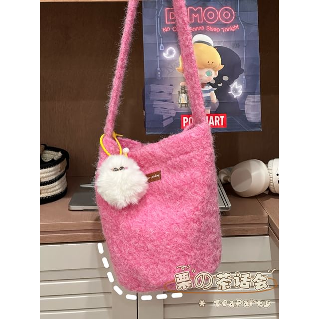 Plain Fluffy Crossbody Bag