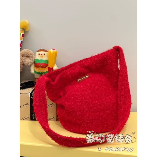 Plain Fluffy Crossbody Bag