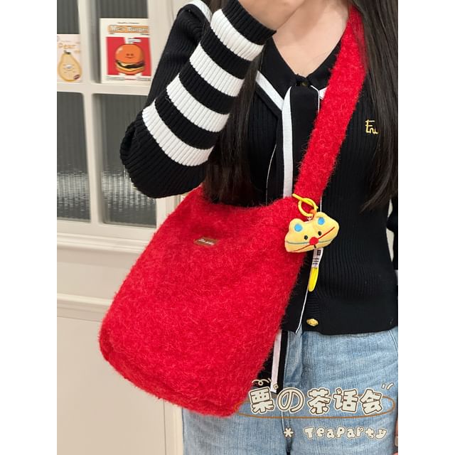 Plain Fluffy Crossbody Bag