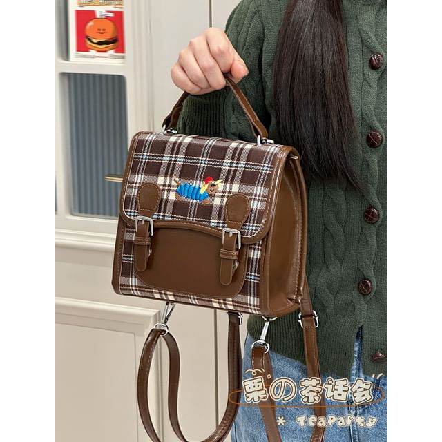 Plaid Flap Crossbody Bag