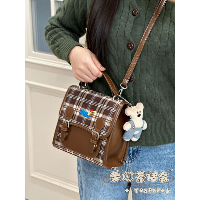 Plaid Flap Crossbody Bag