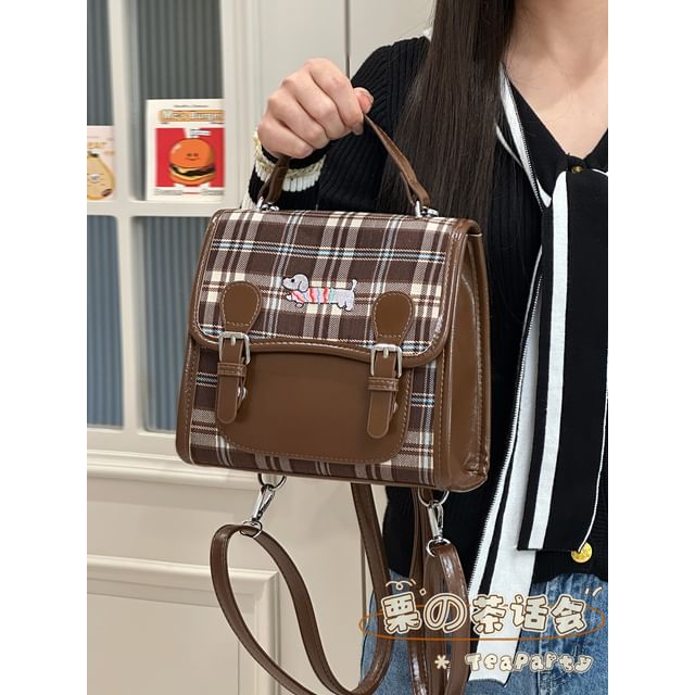 Plaid Flap Crossbody Bag