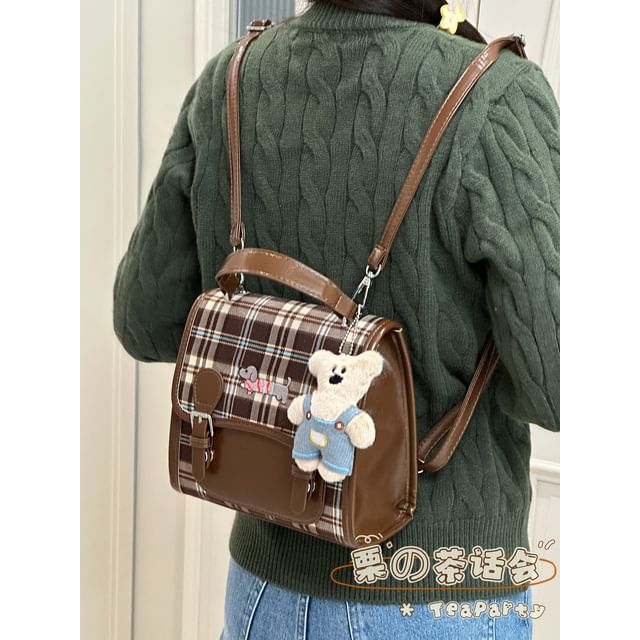 Plaid Flap Crossbody Bag