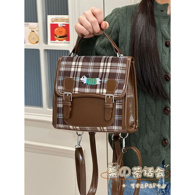 Plaid Flap Crossbody Bag