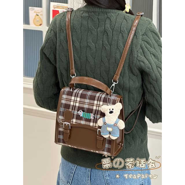 Plaid Flap Crossbody Bag