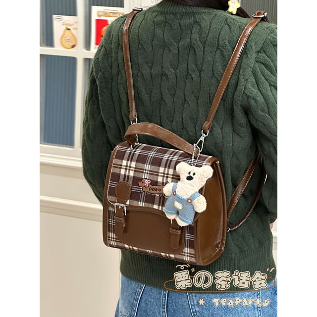 Plaid Flap Crossbody Bag