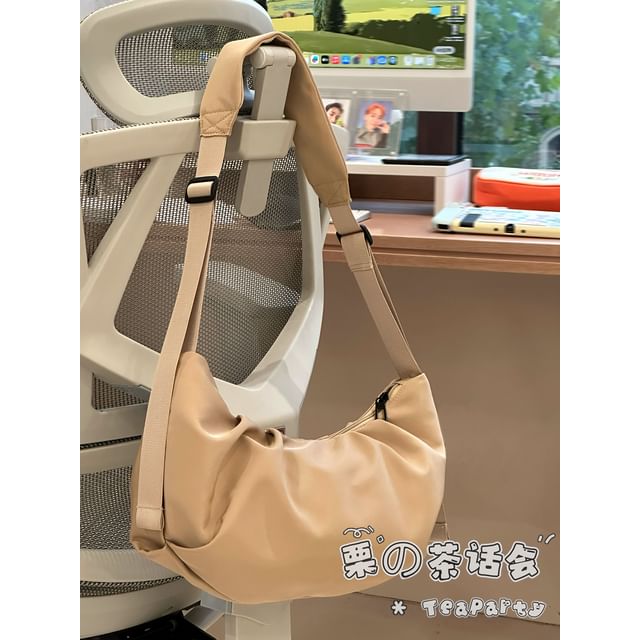 Nylon Plain Crossbody Bag