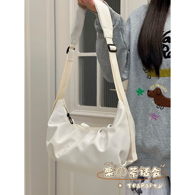 Nylon Plain Crossbody Bag