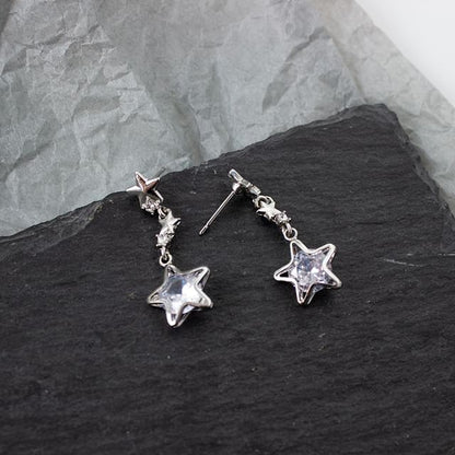 Star Rhinestone Alloy Dangle Earring