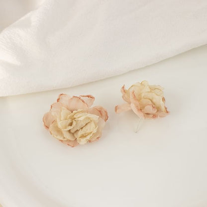 Floral Fabric Stud Earring